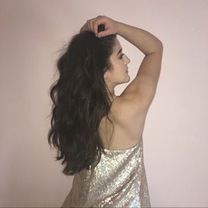 Gold sequins dress